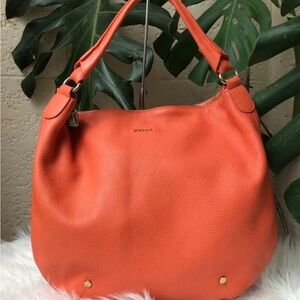 Brand NEW Furla Vibrant Orange Hobo Bag